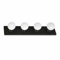 Vanity Light In Matte Black, 4-Light -US Home Sales Store matte black 4 light vanity light 7