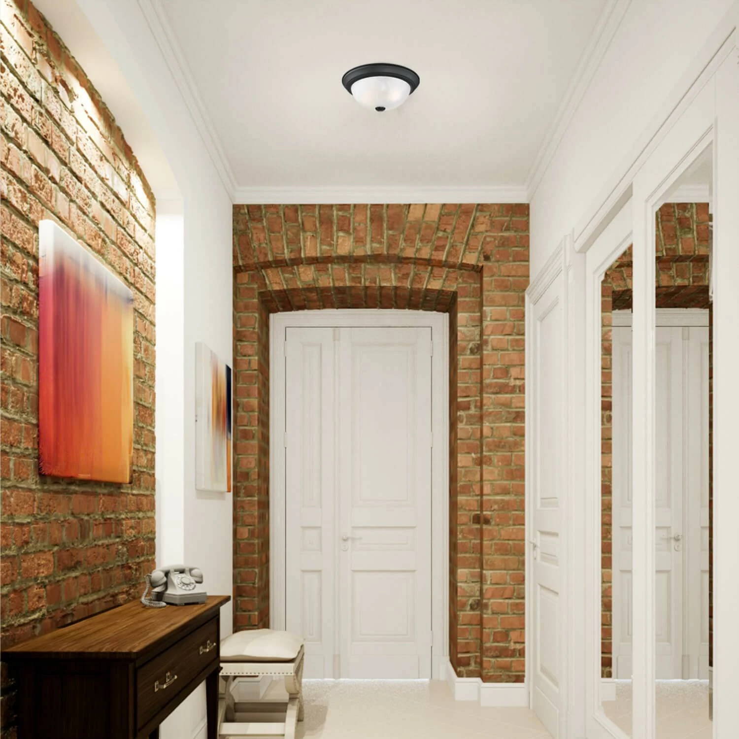 Traditional Ceiling Light In Matte Black, 2-Light, 2-Pack 3 Traditional Ceiling Light In Matte Black, 2-Light, 2-Pack - Image 3