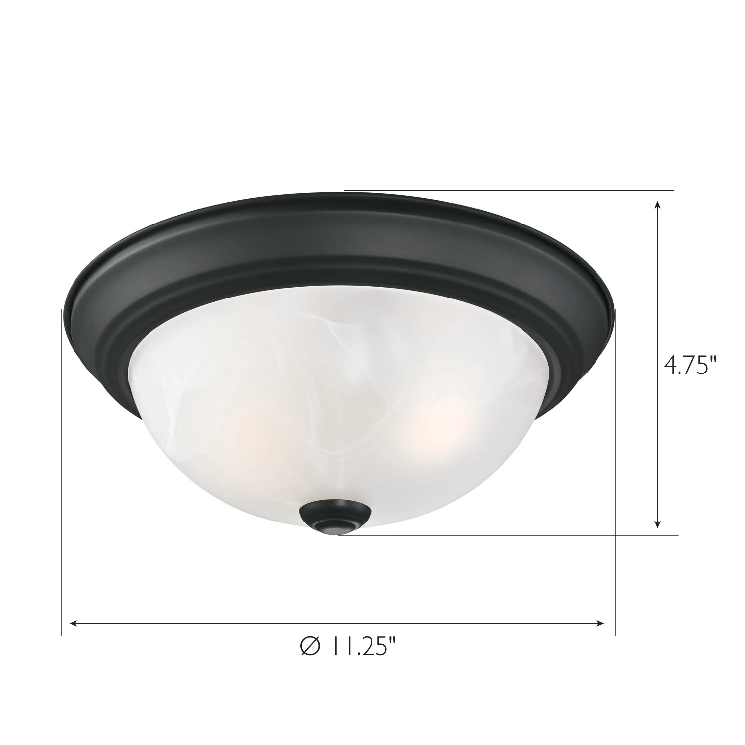 Traditional Ceiling Light In Matte Black, 2-Light, 2-Pack 5 Traditional Ceiling Light In Matte Black, 2-Light, 2-Pack - Image 5