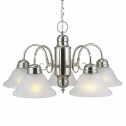 Millbridge Chandelier In Satin Nickel, 5-Light