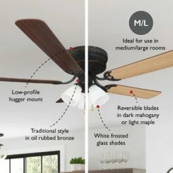 Millbridge LED Reverse Airflow Ceiling Fan In Bronze, 52-Inch -US Home Sales Store millbridge bronze 52 inch led reverse airflow ceiling fan 9