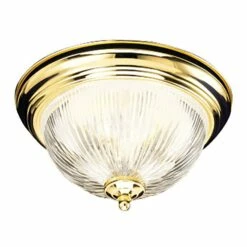 Millbridge Ceiling Mount In Polished Brass, 2-Light