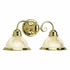 Millbridge Wall Mount Sconce In Polished Brass, 2-Light