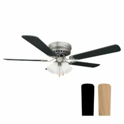 Millbridge LED Reverse Flow Ceiling Fan In Satin Nickel, 52-Inch