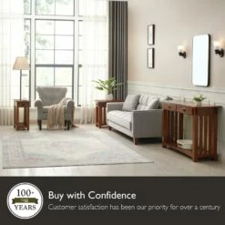 Mission Impeccable Console Table In Medium Oak -US Home Sales Store mission console sofa table oak 4