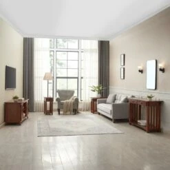 Mission Impeccable Console Table In Medium Oak -US Home Sales Store mission console sofa table oak 5