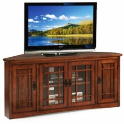 Mission Corner TV Stand In Mission Oak, 60-Inch