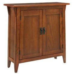 Mission Foyer Cabinet In Russet Oak