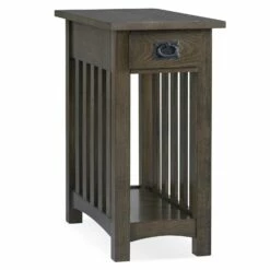 Mission Impeccable Narrow End Table In Dark Earth