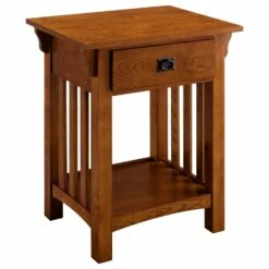 Mission Impeccable Side Table In Medium Oak