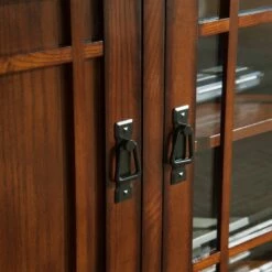 Mission TV Stand With Storage In Mission Oak, 50-Inch -US Home Sales Store mission tv stand storage oak 6