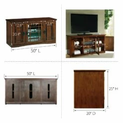 Mission TV Stand With Storage In Mission Oak, 50-Inch -US Home Sales Store mission tv stand storage oak 7