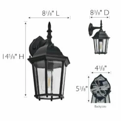 Oak Creek Dusk To Dawn Downlight In Black -US Home Sales Store oak creek dusk dawn uplight black 7