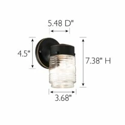 Jelly Jar LED Wall Light In Oil-Rubbed Bronze -US Home Sales Store oil rubbed bronze jelly jar led wall light 3