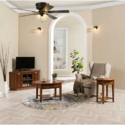 Oval Coffee Table In Medium Oak -US Home Sales Store oval coffee table medium oak 4