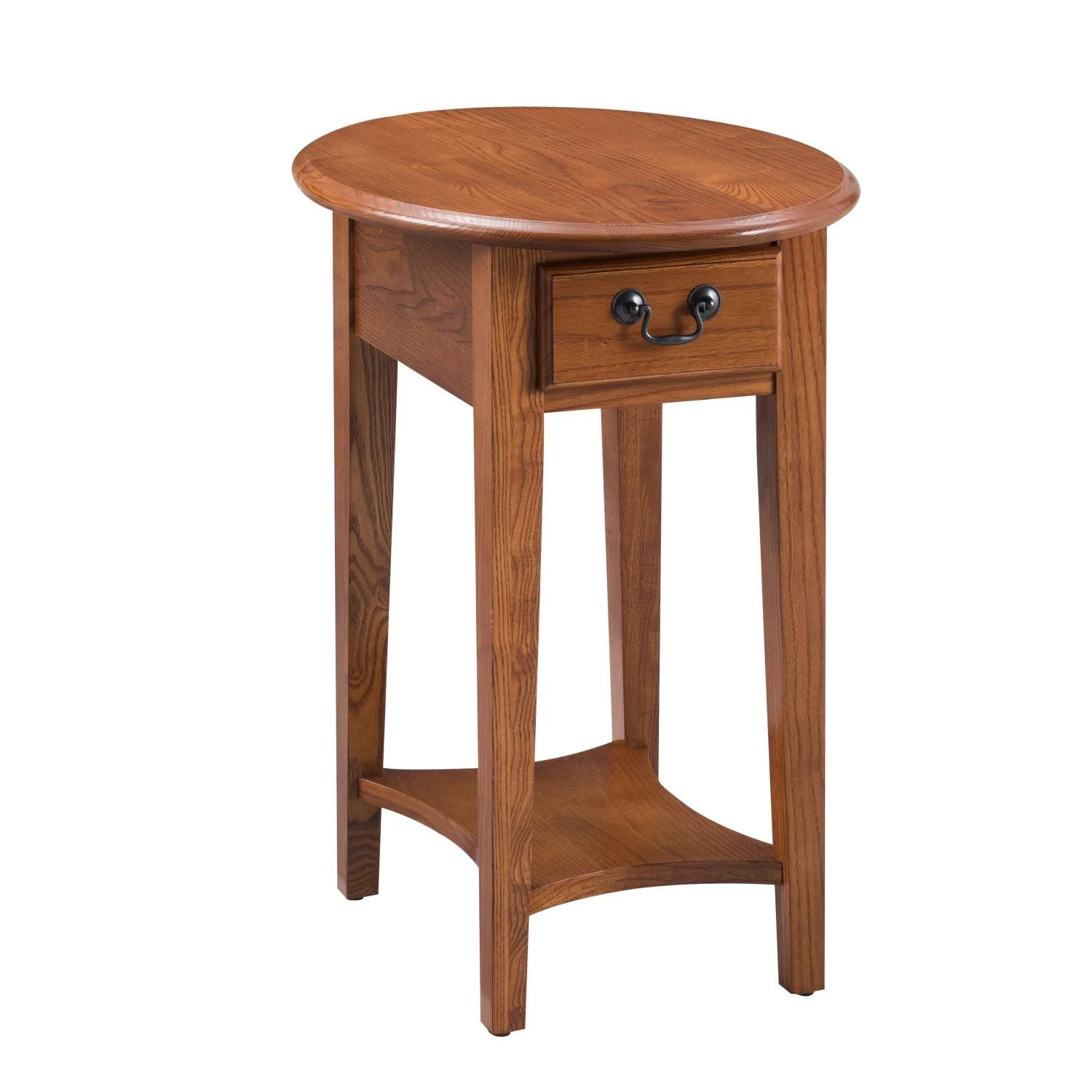 Oval Side Table In Medium Oak 1 Oval Side Table In Medium Oak