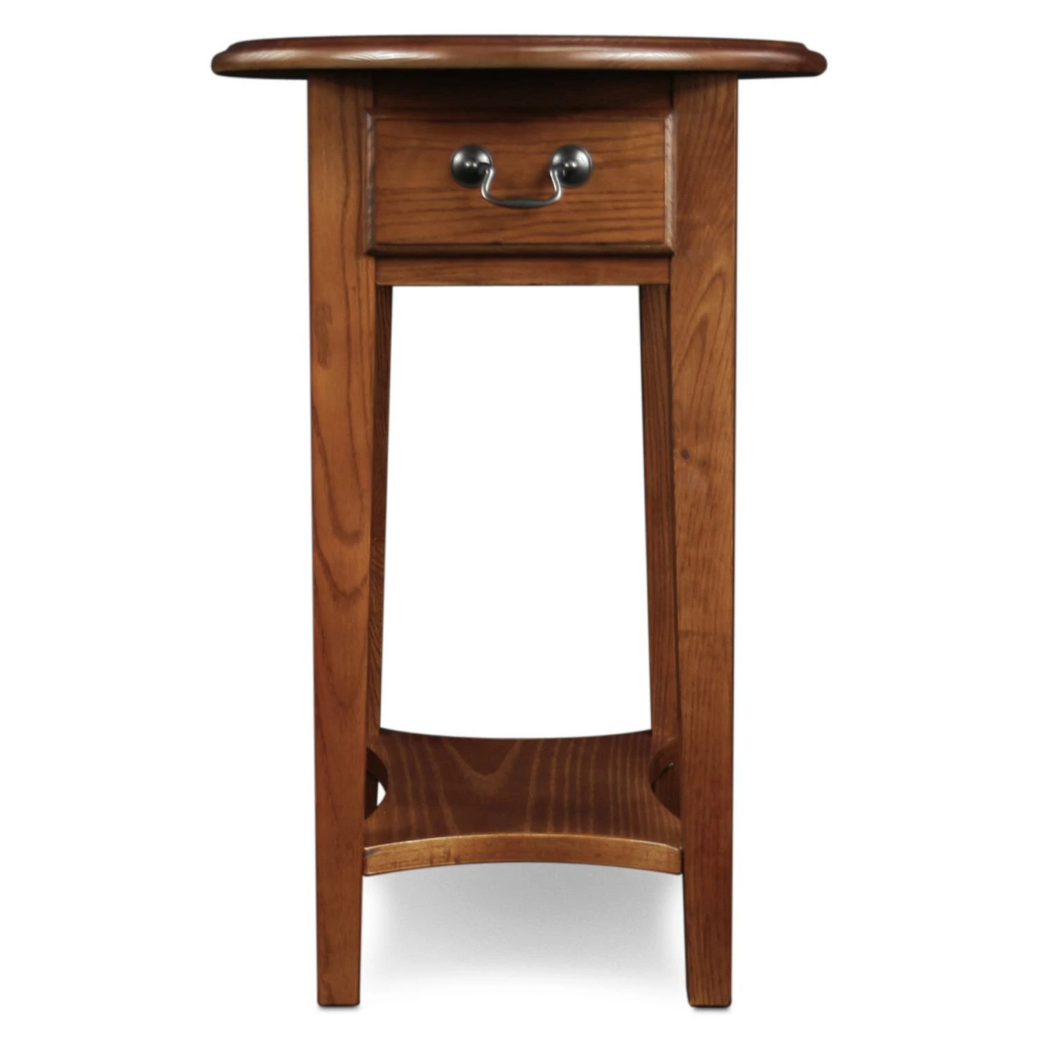 Oval Side Table In Medium Oak 6 Oval Side Table In Medium Oak - Image 6