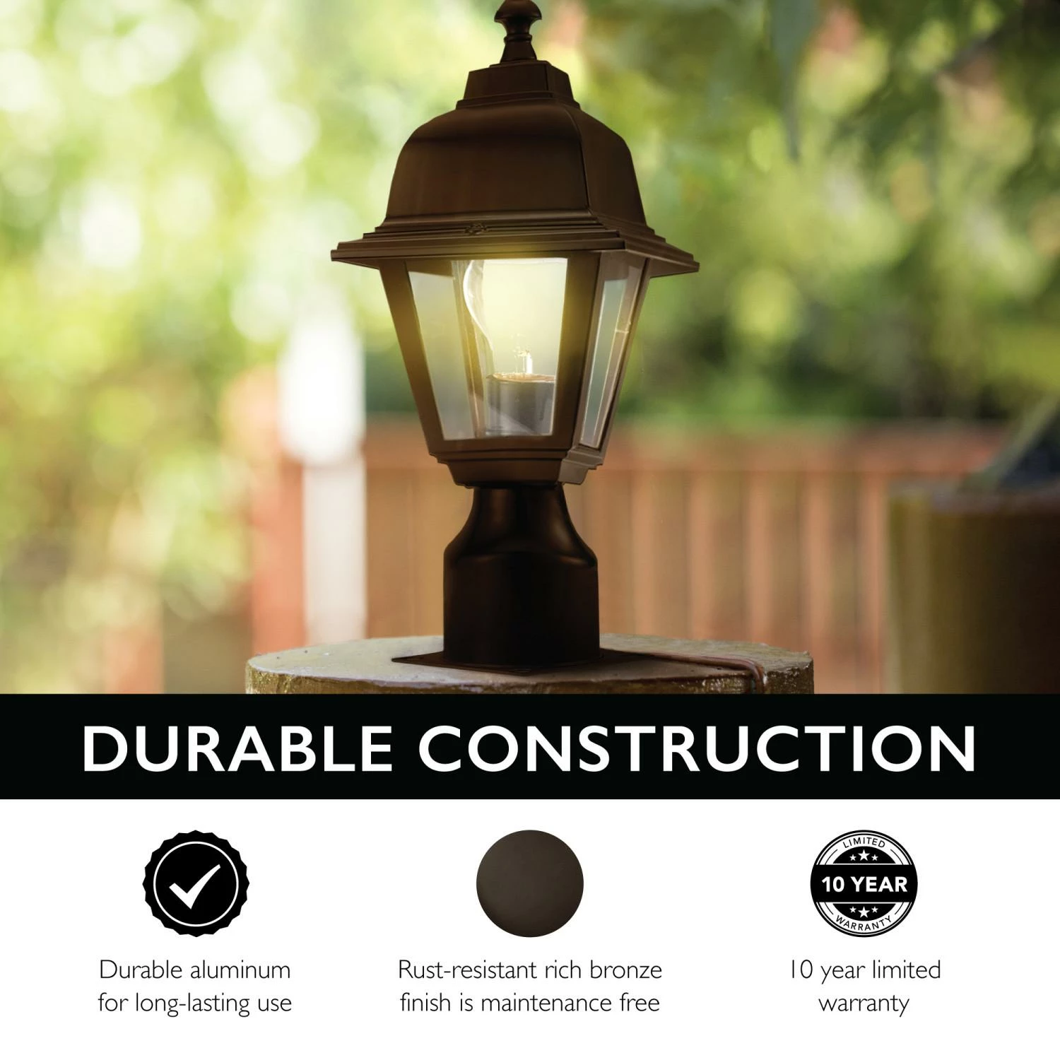 Pier Base Accessory Mount In Bronze, 3-Inch 2 Pier Base Accessory Mount In Bronze, 3-Inch - Image 2