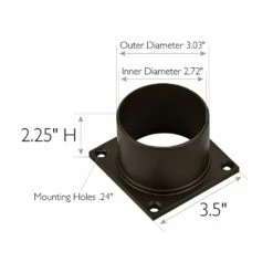 Pier Base Accessory Mount In Bronze, 3-Inch 15 Pier Base Accessory Mount In Bronze, 3-Inch -US Home Sales Store pier base accessory mount bronze 7