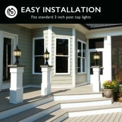 Pier Base Round Mount In Matte Black, 3-Inch Fitter -US Home Sales Store pier base round mount matte black 5