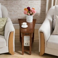 Oak And Slate Tile Recliner Wedge Table In Rustic Oak 12 Oak And Slate Tile Recliner Wedge Table In Rustic Oak -US Home Sales Store recliner wedge table oak slate 5