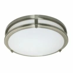 Ripon Integrated LED Ceiling Light In Satin Nickel