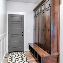 Rixelle Runner With Soft Shag In Geo Ivory/Charcoal, 2-Foot-2-Inch By 10-Foot -US Home Sales Store rixelle soft shag geo ivory charcoal runner 2 by 10 5