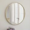 Kenna Round Wall Mirror With Gold Frame, 36-Inch