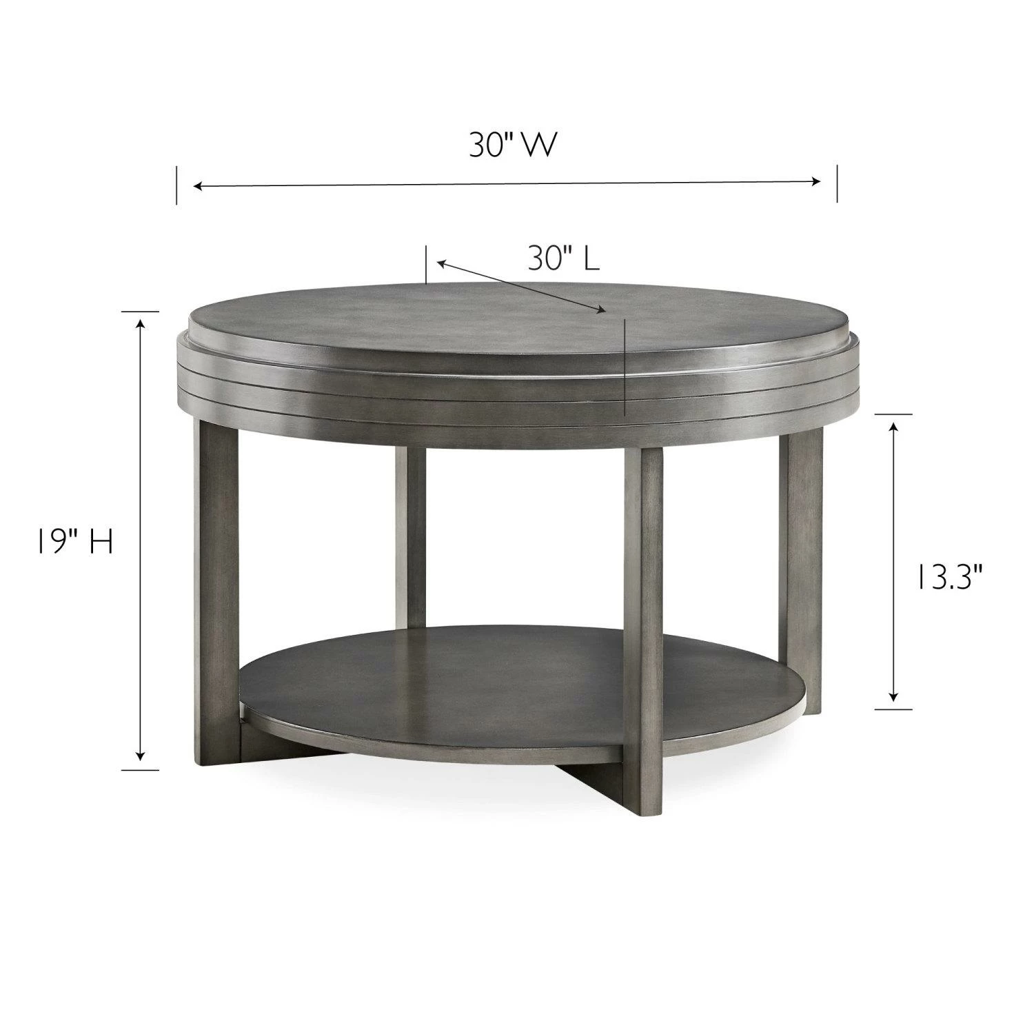 Round Condo Coffee Table In Smoke Gray 2 Round Condo Coffee Table In Smoke Gray - Image 2
