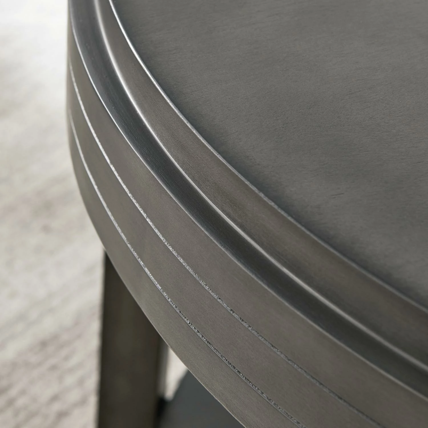 Round Condo Coffee Table In Smoke Gray 4 Round Condo Coffee Table In Smoke Gray - Image 4