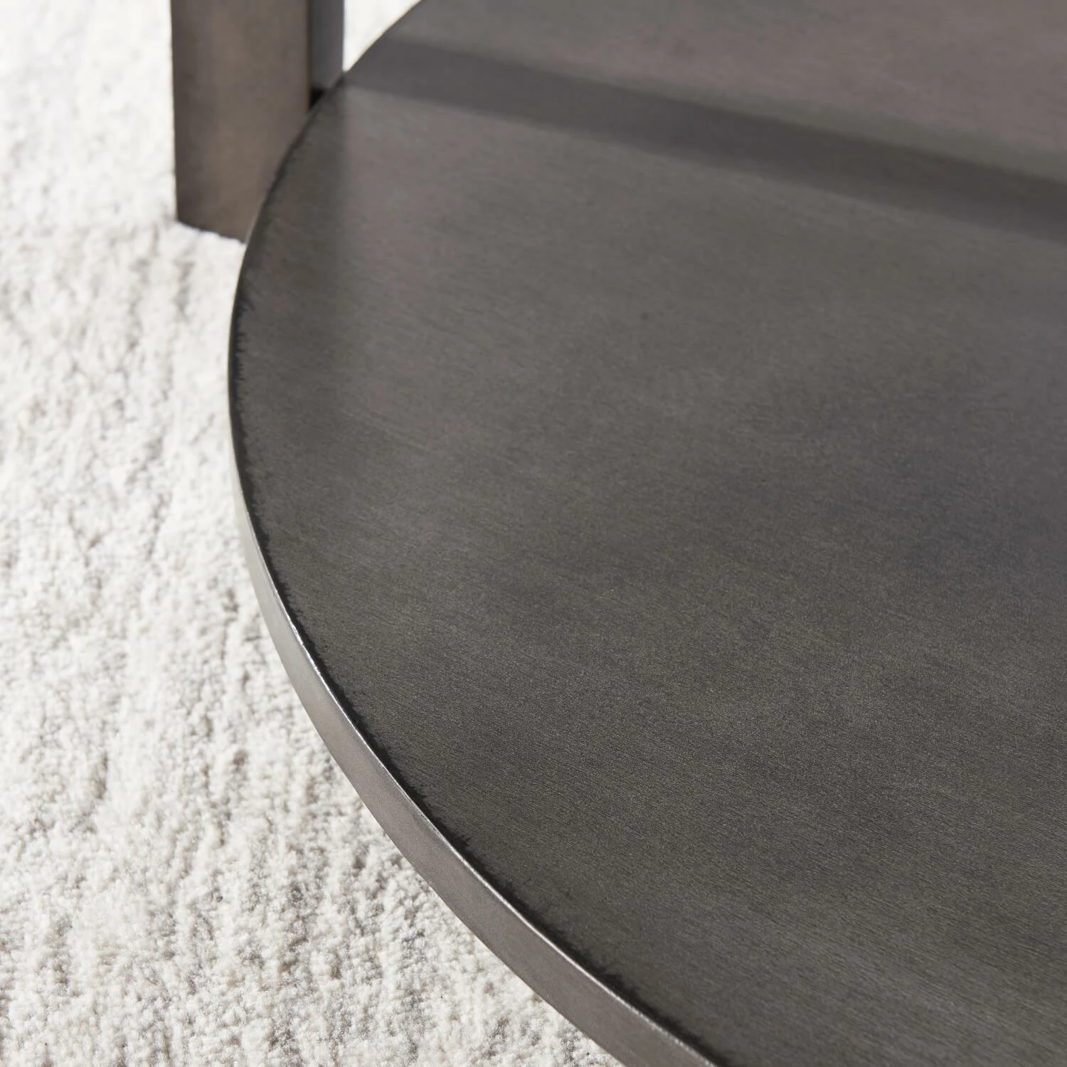 Round Condo Coffee Table In Smoke Gray 5 Round Condo Coffee Table In Smoke Gray - Image 5