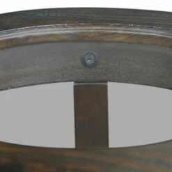 Round Side Table In Chocolate Oak -US Home Sales Store round side table chocolate oak 5