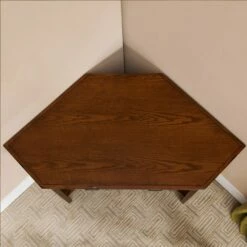 Corner Computer Desk In Rustic Oak And Slate, 48-Inch -US Home Sales Store rustic oak slate computer desk 3