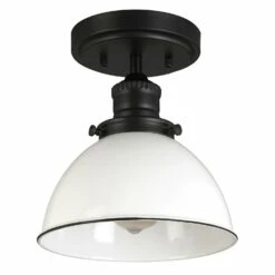 Savannah Semi-Flush Ceiling Mount In Matte Black
