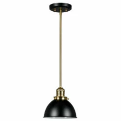 Savannah Pendant In Matte Black And Satin Gold