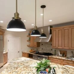 Savannah Pendant In Matte Black And Satin Gold -US Home Sales Store savannah matte black satin gold 1 light pendant 5