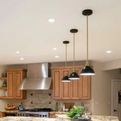 Savannah Pendant In Matte Black And Satin Gold -US Home Sales Store savannah matte black satin gold 1 light pendant 9