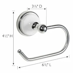 Savannah Toilet Paper Holder In Polished Chrome And White -US Home Sales Store savannah toilet paper holder pc white 4