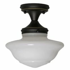 Schoolhouse Ceiling Light In Oil Rubbed Bronze