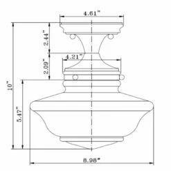 Schoolhouse Ceiling Light In Oil Rubbed Bronze -US Home Sales Store schoolhouse bronze ceiling light 5