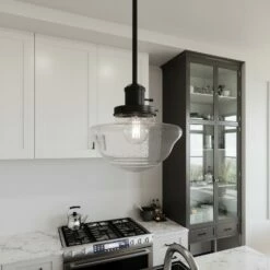 Schoolhouse Pendant Light In Matte Black -US Home Sales Store schoolhouse matte black pendant light 3
