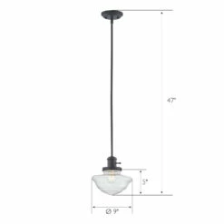 Schoolhouse Pendant Light In Matte Black -US Home Sales Store schoolhouse matte black pendant light 6