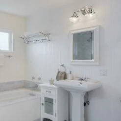 Schoolhouse Wall Light In Satin Nickel, 2-Light 8 Schoolhouse Wall Light In Satin Nickel, 2-Light -US Home Sales Store schoolhouse wall light satin nickel 3