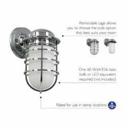 Seaton Wall Light In Polished Chrome -US Home Sales Store seaton wall light polished chrome 9