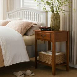 Shaker Side Table In Medium Oak -US Home Sales Store shaker side table medium oak 4