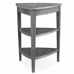 Shield Tier Table In Rustic Gray