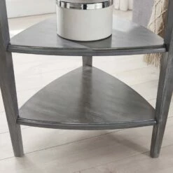 Shield Tier Table In Rustic Gray 9 Shield Tier Table In Rustic Gray -US Home Sales Store shield tier table rustic gray 5