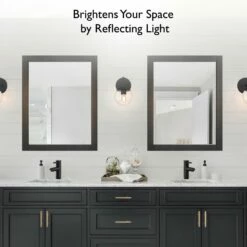 Shorewood Rectangular Wooden Wall Mirror In Espresso, 30-Inch By 24-Inch -US Home Sales Store shorewood 24 inch espresso mirror 4