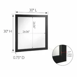 Shorewood Square Wooden Wall Mirror In Espresso, 30-Inch 18 Shorewood Square Wooden Wall Mirror In Espresso, 30-Inch -US Home Sales Store shorewood 30 inch espresso mirror 6