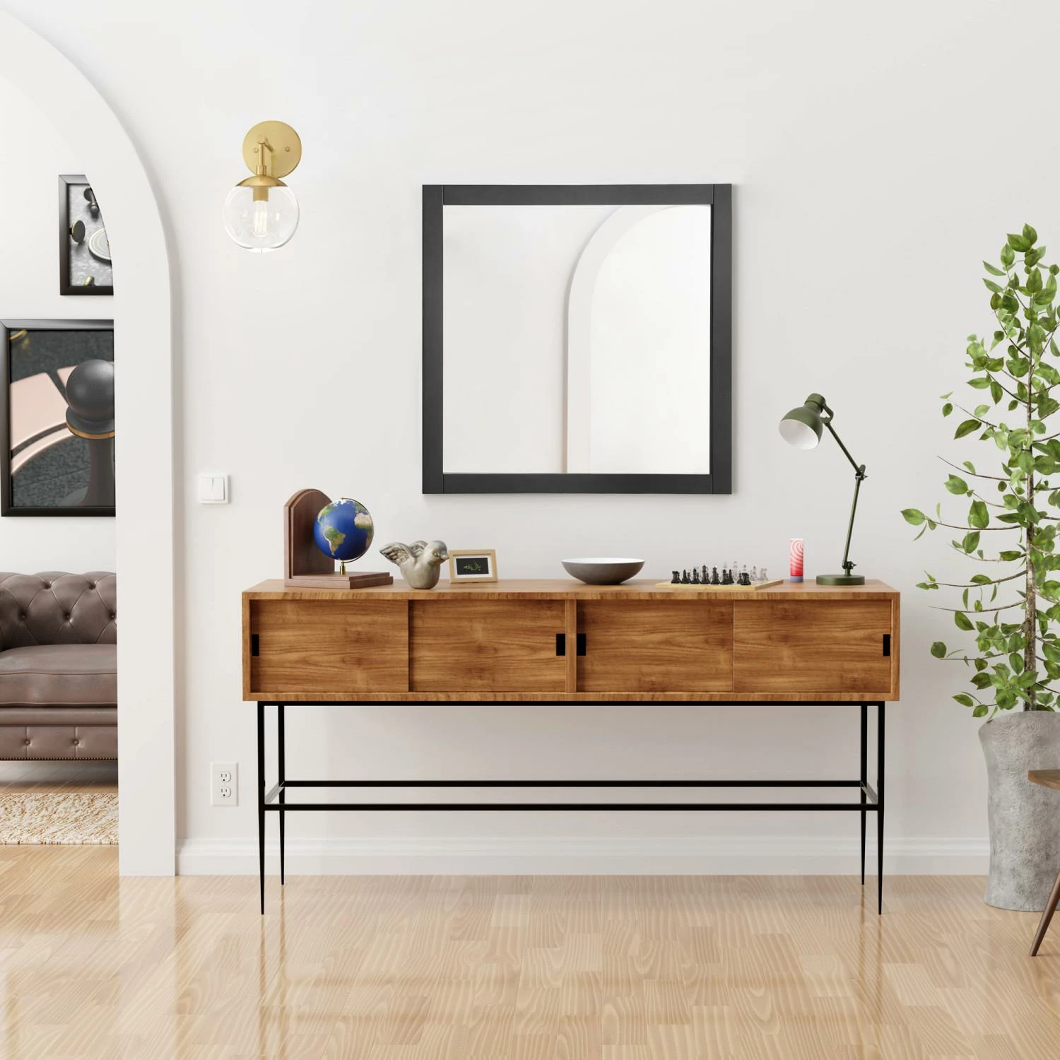 Shorewood Square Wooden Wall Mirror In Espresso, 30-Inch 11 Shorewood Square Wooden Wall Mirror In Espresso, 30-Inch - Image 11